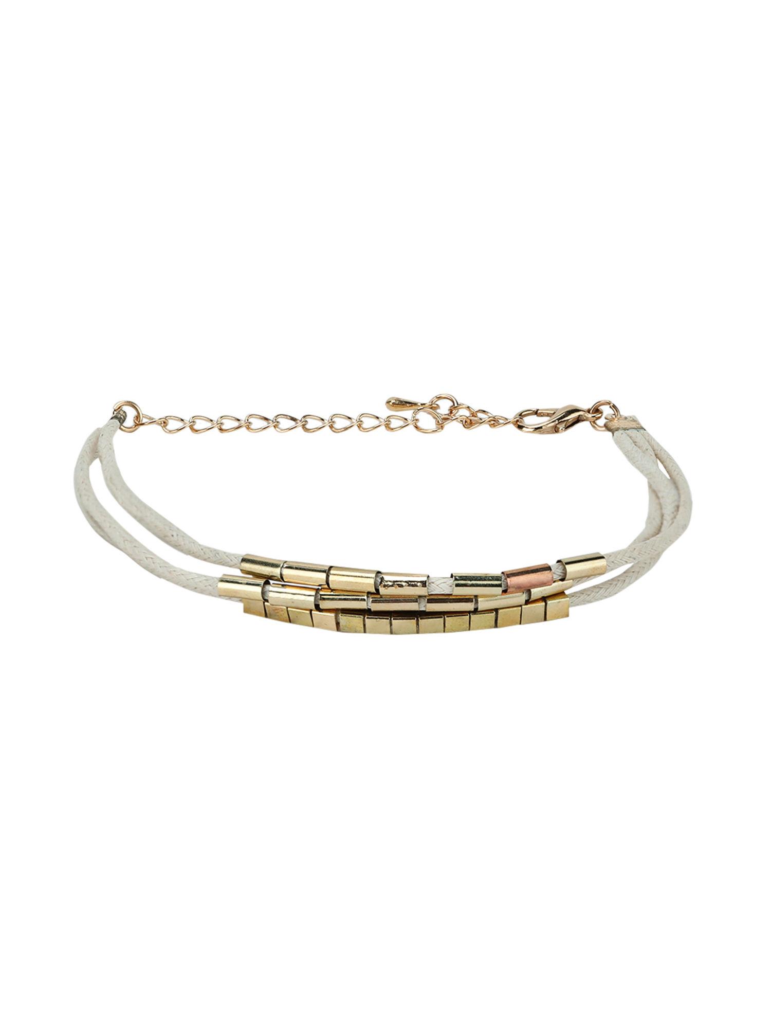 thin hammered gold bracelet
