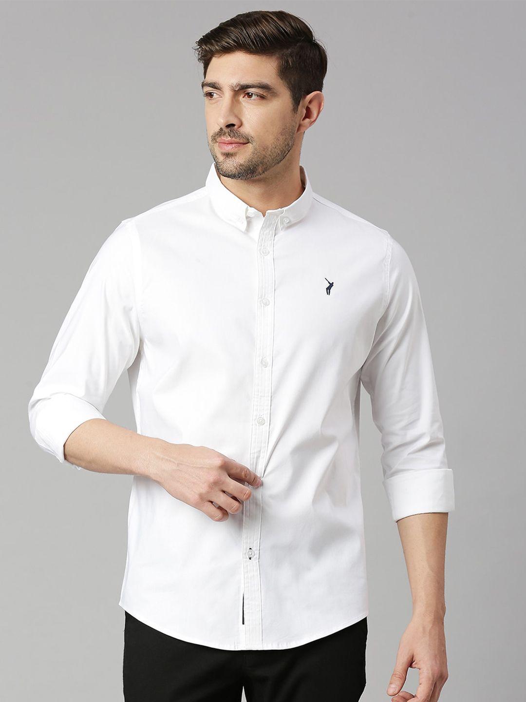 thomas scott button down collar slim fit cotton casual shirt