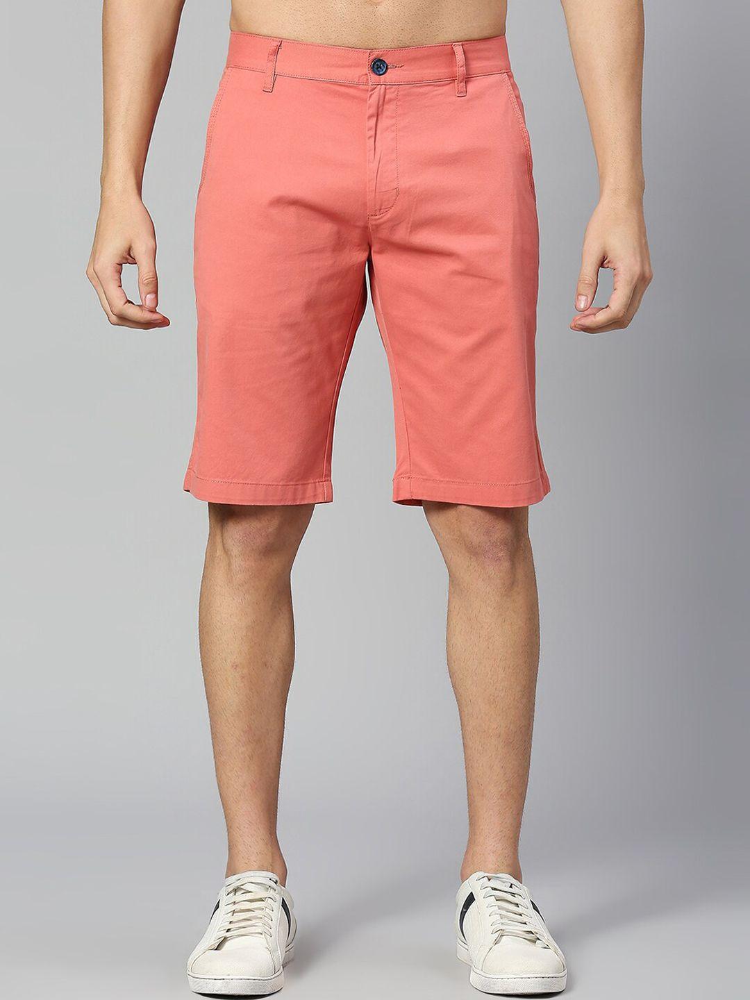 thomas scott men mid-rise slim fit cotton chino shorts