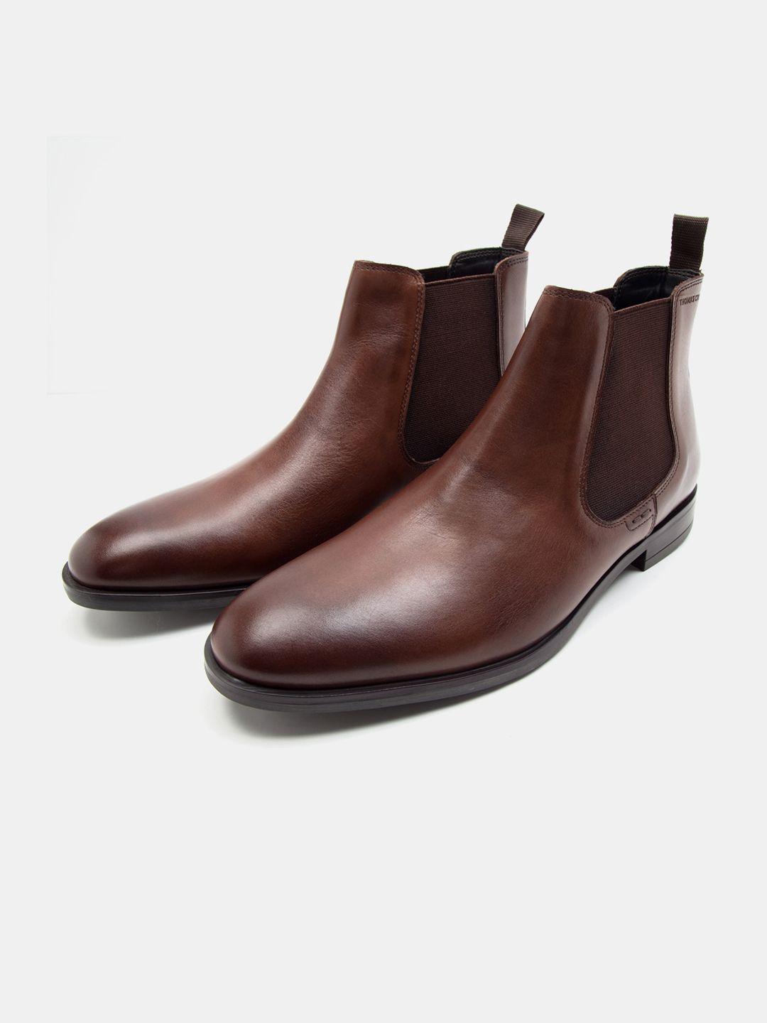 thomas crick men leather chelsea boots