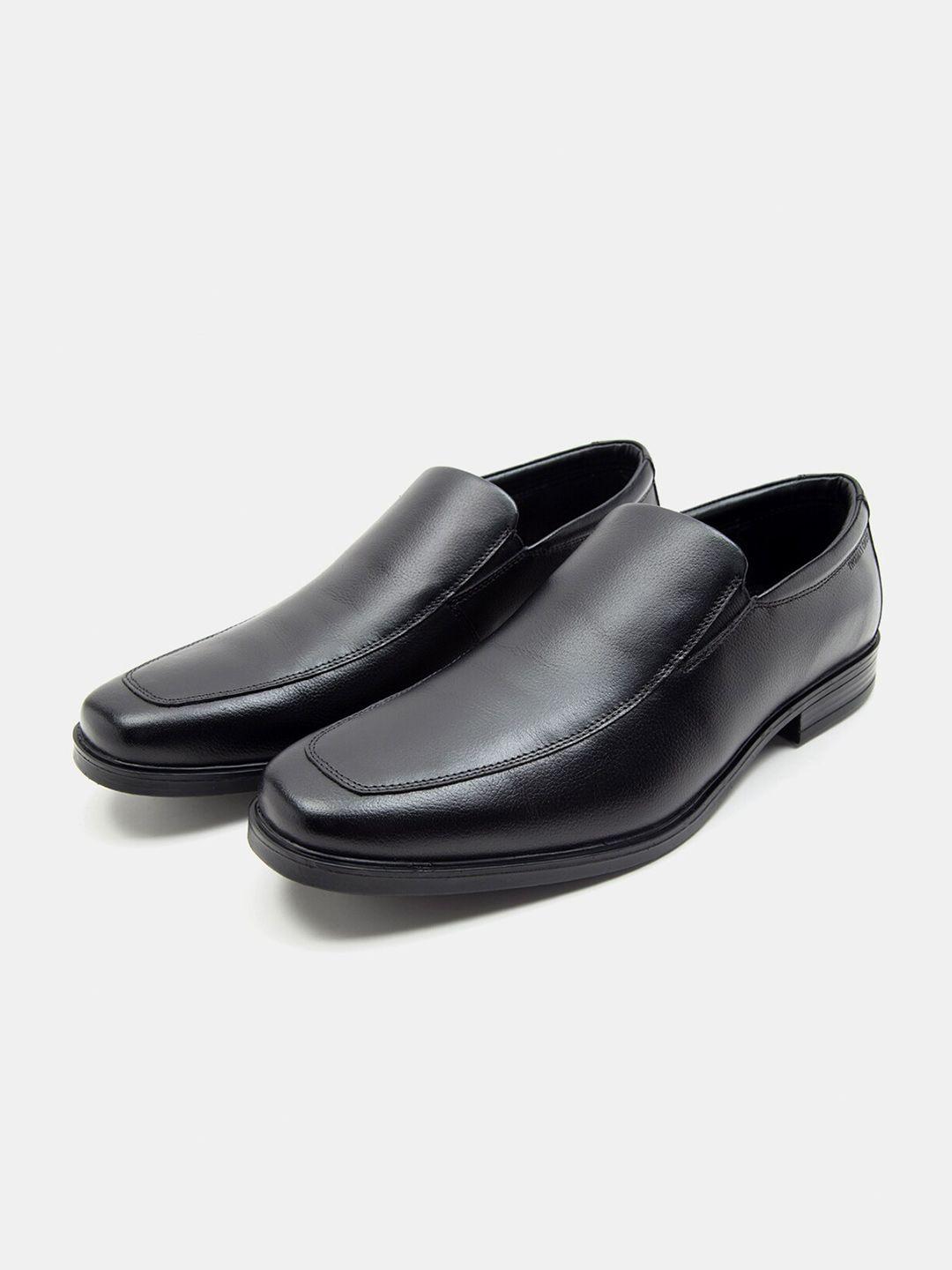 thomas crick men textured premium leather formal slip-on shoes