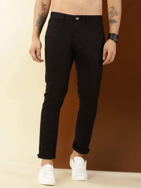 thomas scott black regular fit chinos