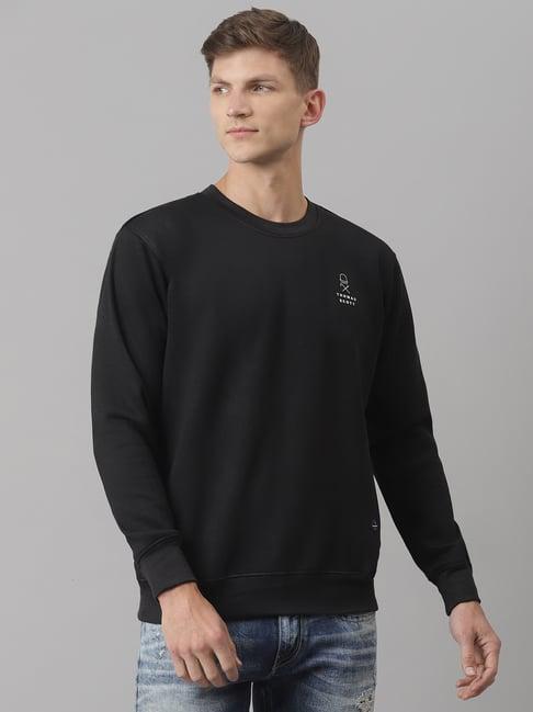 thomas scott black round neck sweatshirt