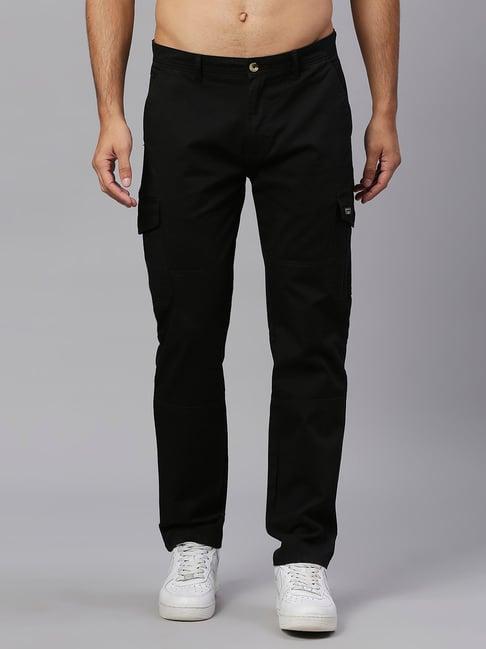 thomas scott black slim fit cargo trousers