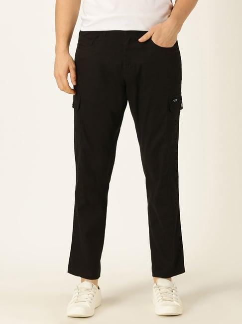 thomas scott black slim fit cargos