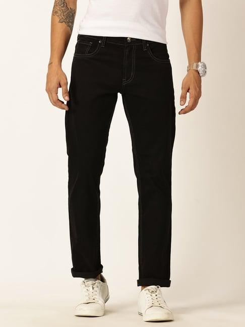 thomas scott black slim fit lightly washed jeans