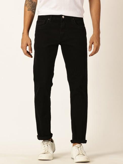 thomas scott black slim fit lightly washed jeans