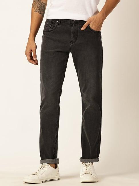 thomas scott black slim fit lightly washed jeans