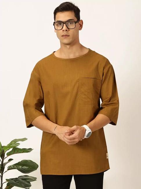 thomas scott brown boxy fit short kurta