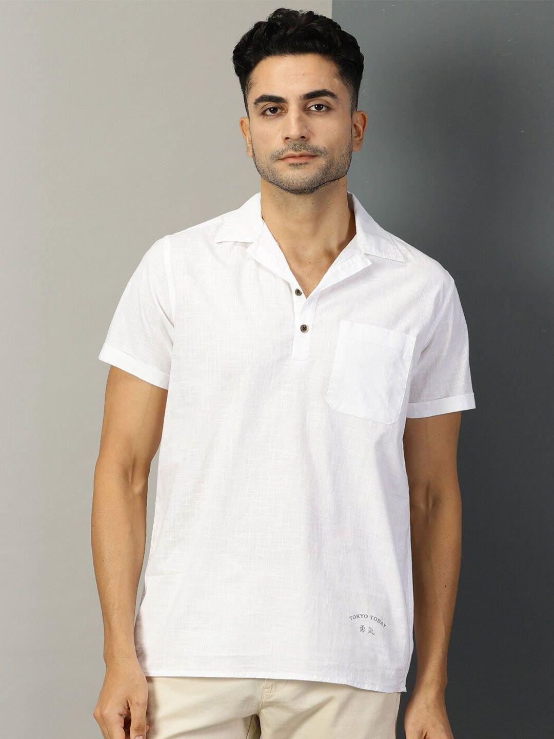 thomas scott classic boxy short sleeves pure cotton casual shirt
