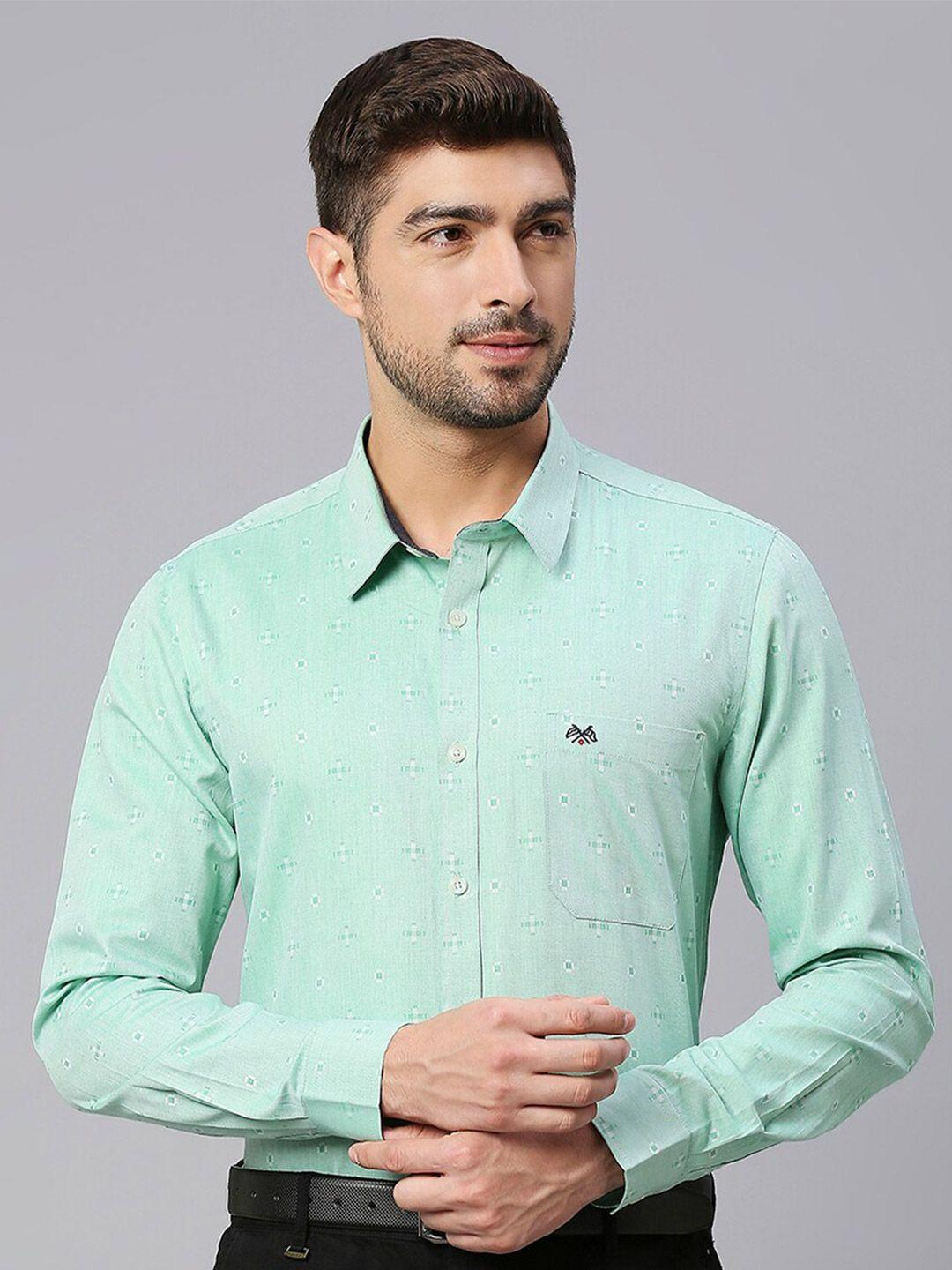 thomas scott classic slim fit conversational printed pure cotton formal shirt