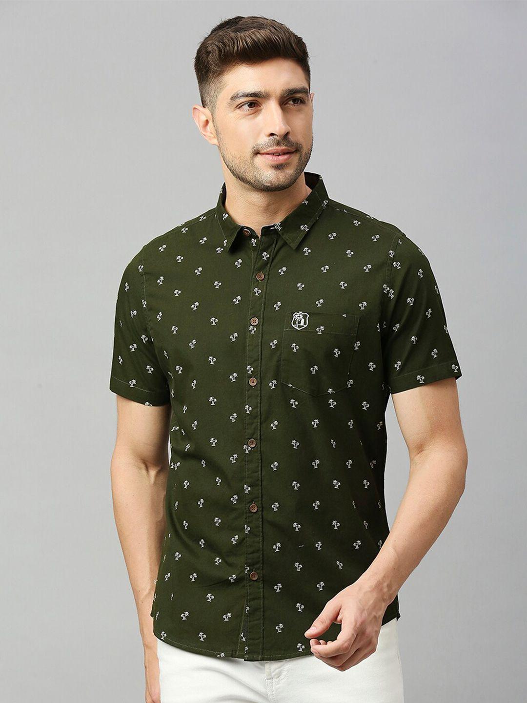 thomas scott classic slim fit opaque printed cotton casual shirt