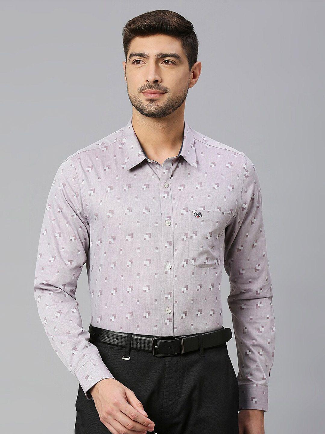 thomas scott classic slim fit self design pure cotton formal shirt