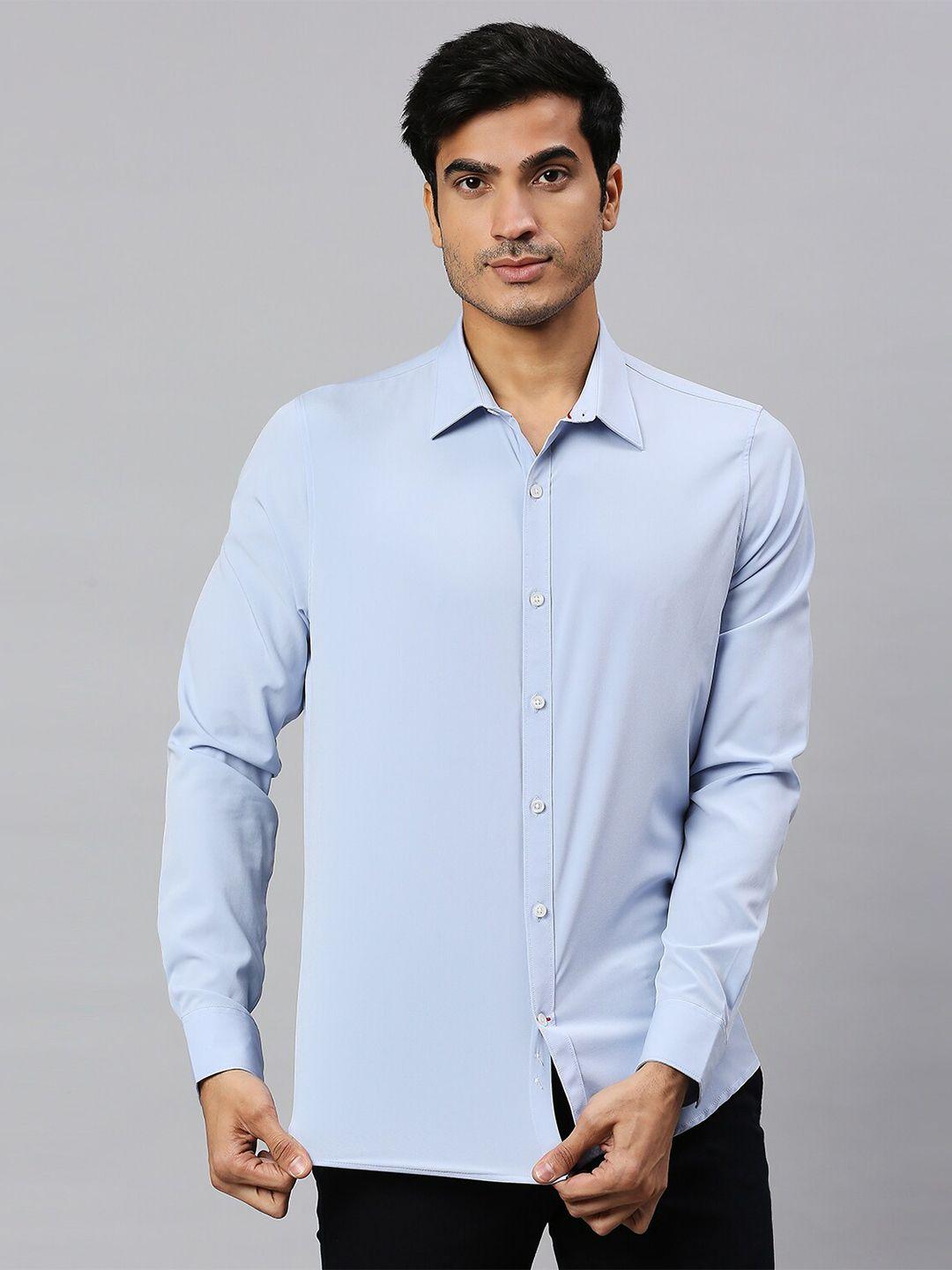 thomas scott classic slim fit spread collar casual shirt