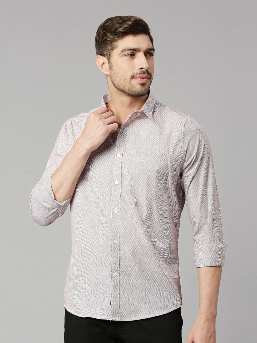 thomas scott classic slim fit vertical striped pure cotton casual shirt
