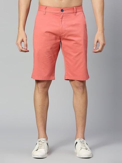 thomas scott coral slim fit cotton shorts