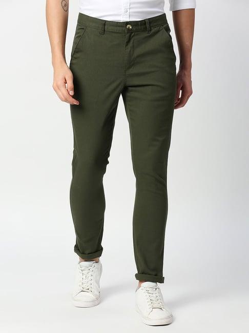 thomas scott green slim fit chino trousers