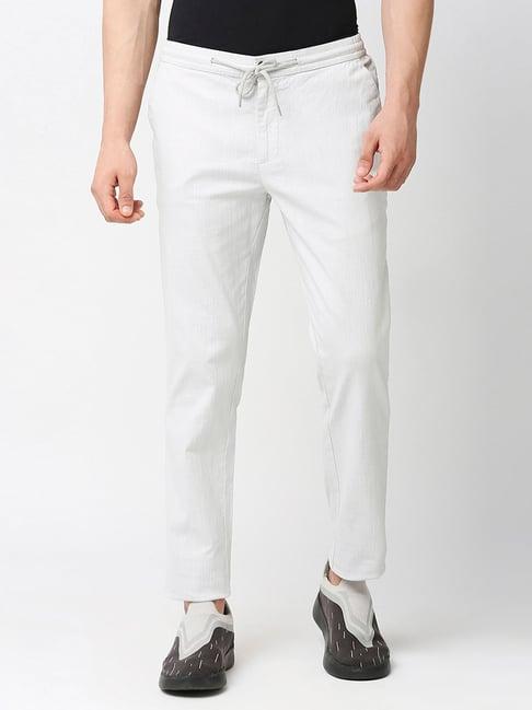 thomas scott grey slim fit drawstring trousers