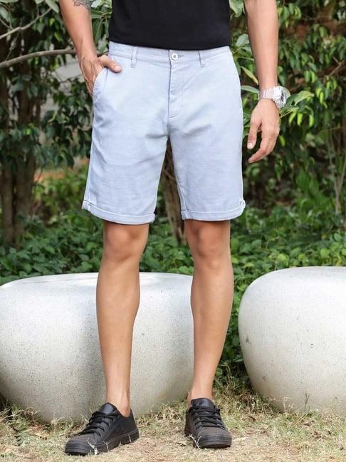 thomas scott light blue slim fit shorts