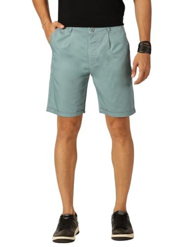 thomas scott men 100% cotton smart chino shorts (tss038_midblue, 40)