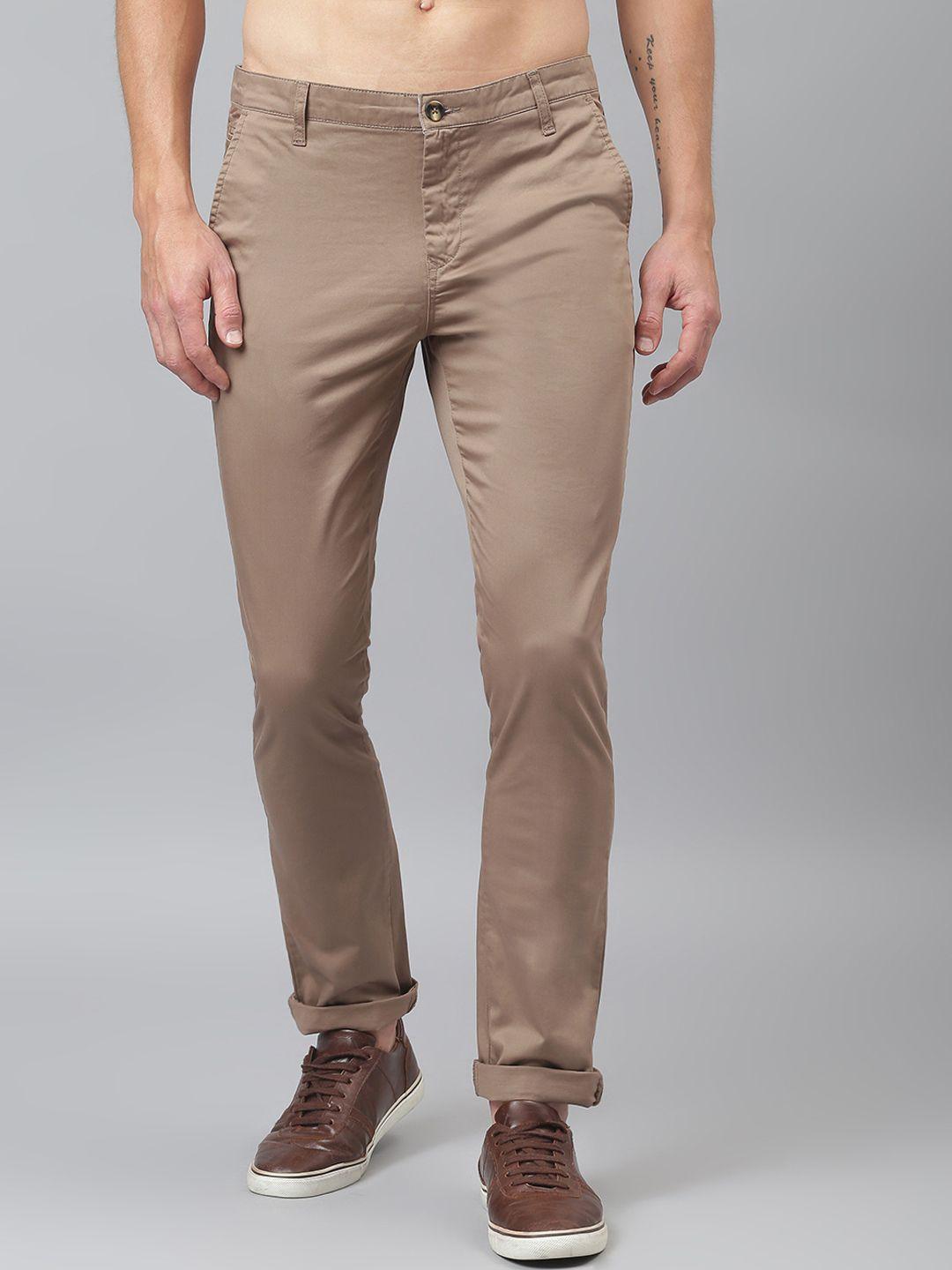 thomas scott men brown easy wash  sustainable trousers