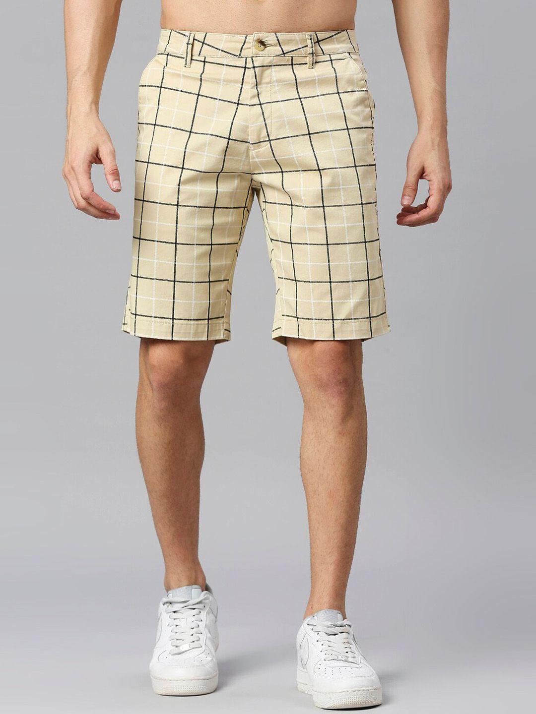 thomas scott men checked slim fit regular shorts