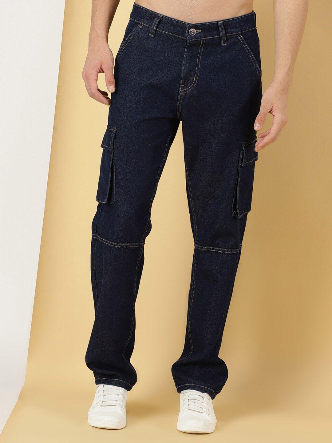 thomas scott men comfort mid rise relaxed fit pure cotton jeans