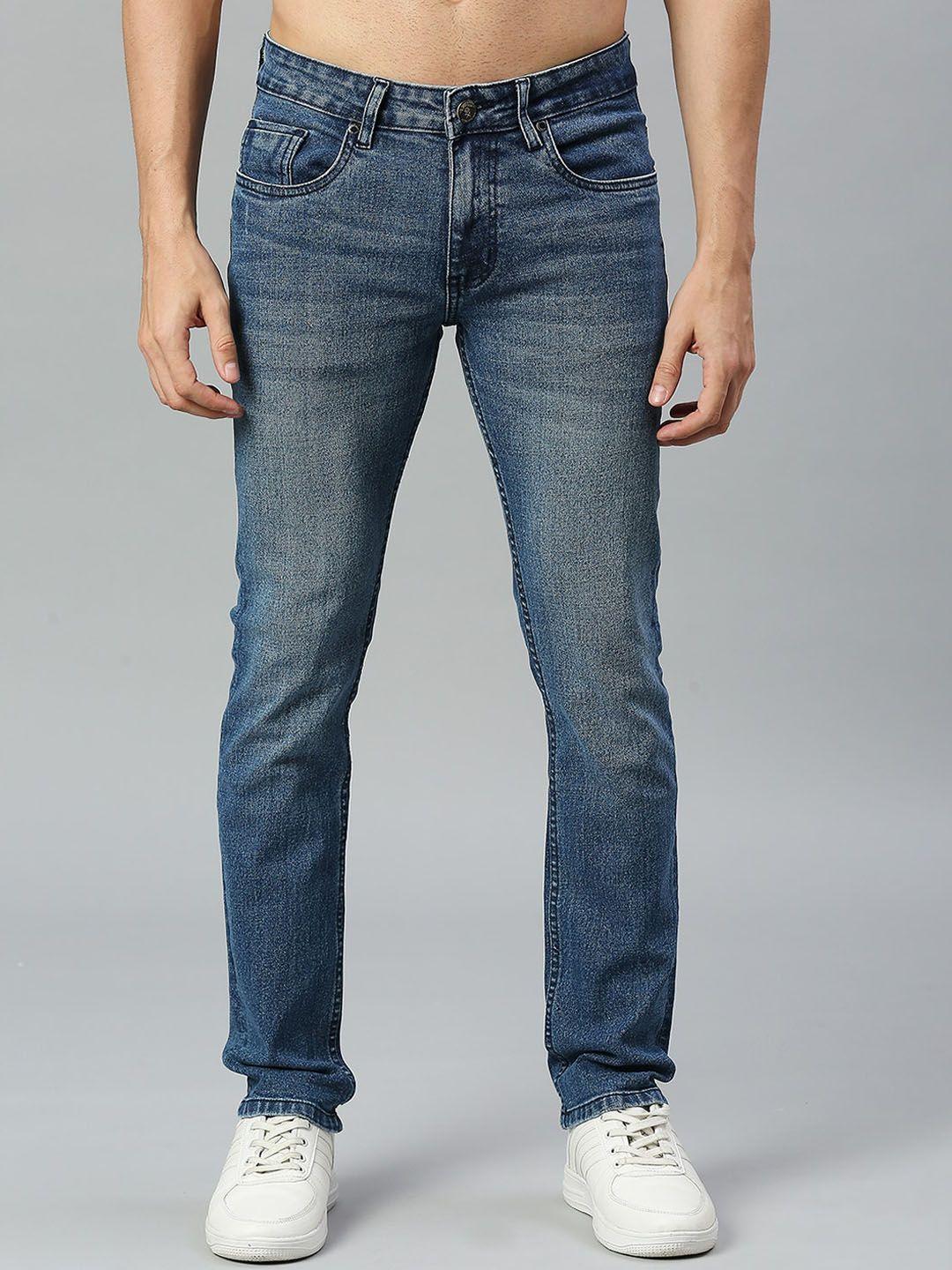 thomas scott men mid-rise smart slim fit light fade stretchable jeans