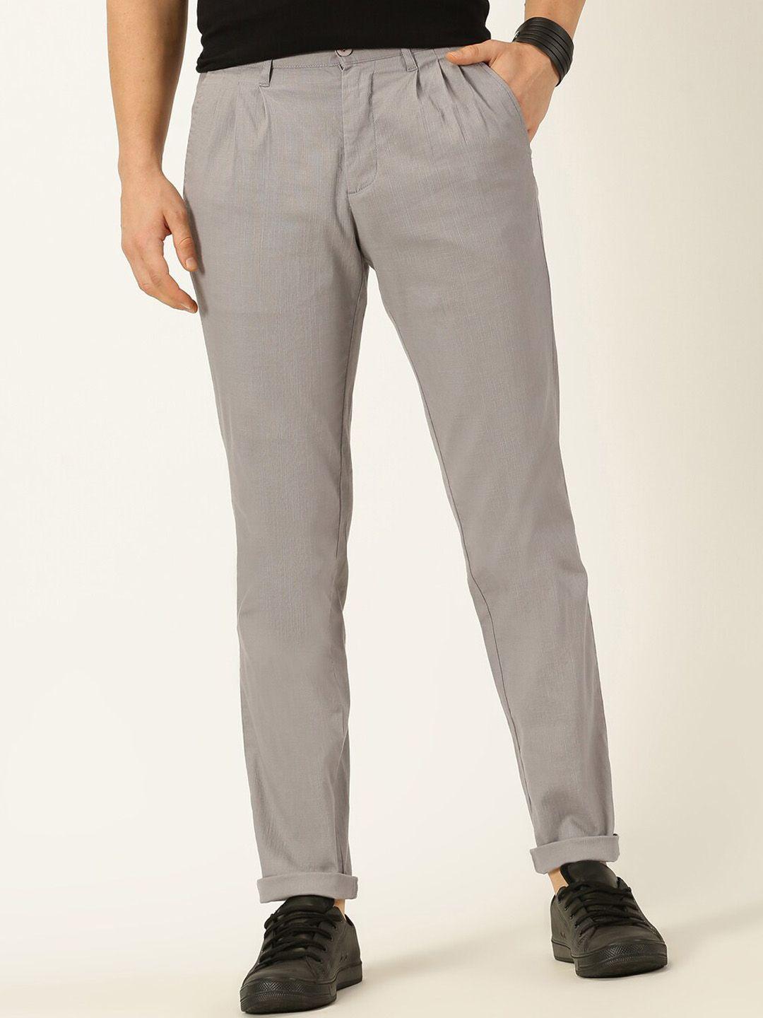 thomas scott men smart linen cotton pleated chino trouser