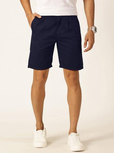 thomas scott navy regular fit shorts