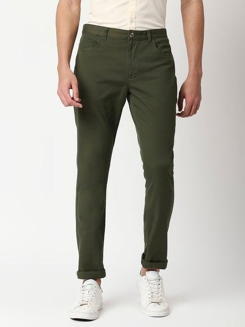 thomas scott olive slim fit chino trousers