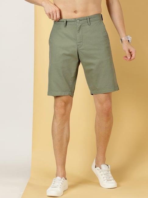 thomas scott olive slim fit shorts