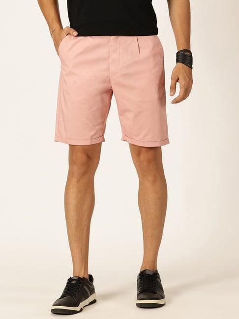 thomas scott pastel peach regular fit shorts