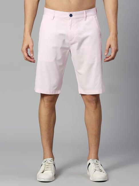 thomas scott pink slim fit cotton shorts