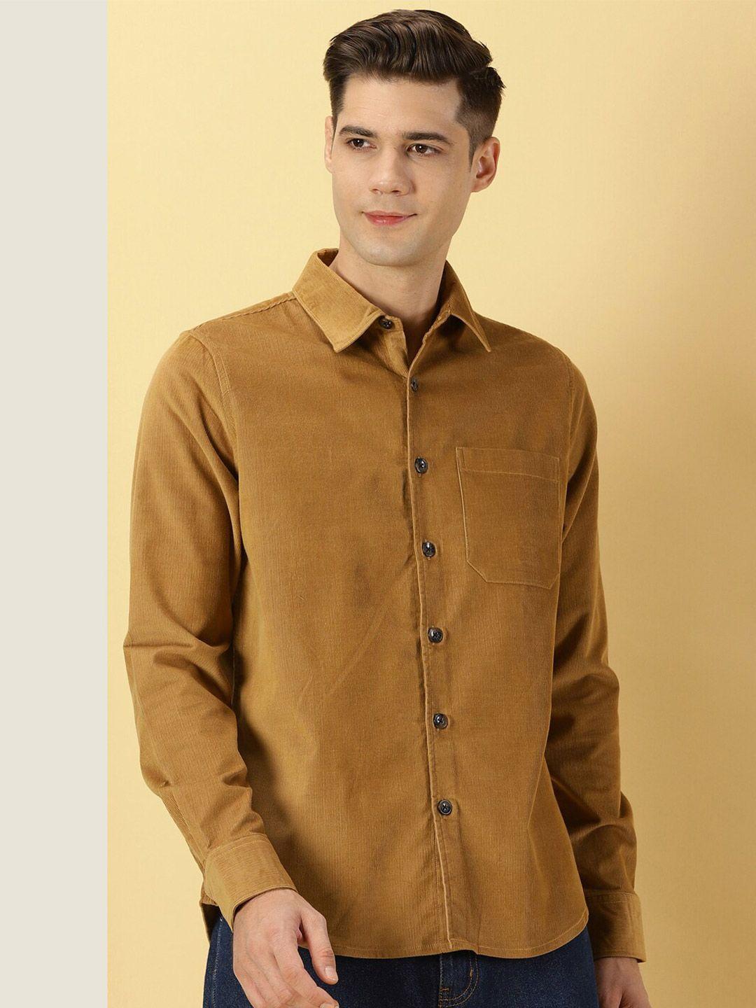 thomas scott premium slim fit corduroy casual shirt