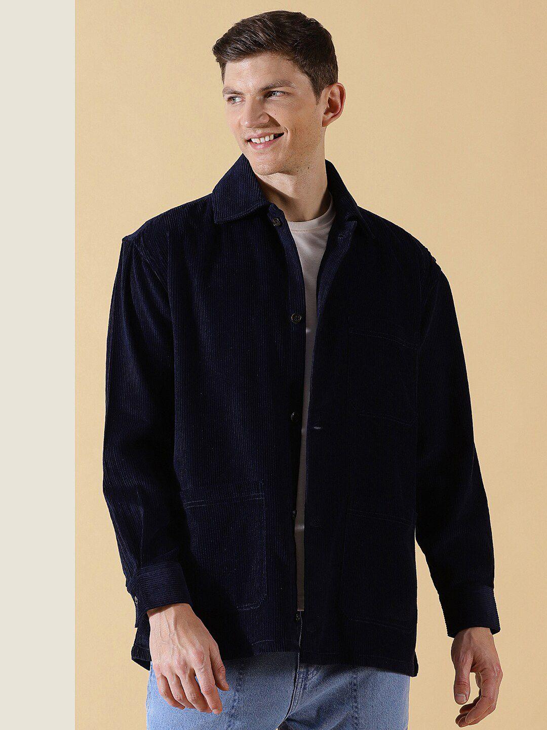 thomas scott premium spread collar corduroy oversized shackets