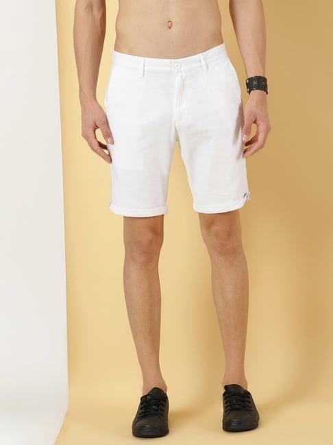 thomas scott white slim fit shorts