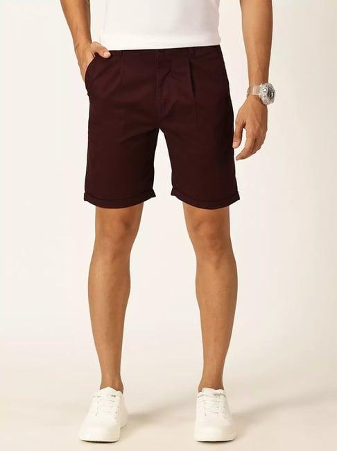 thomas scott wine regular fit shorts