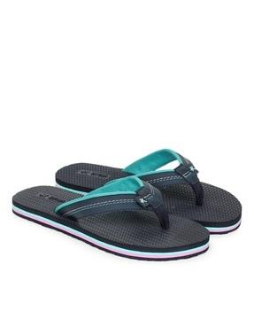 thong flip-flops with contrast strap