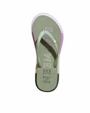 thong flip-flops with pvc upper