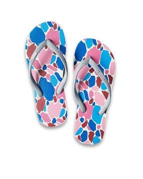 thong flip-flops with rubber upper