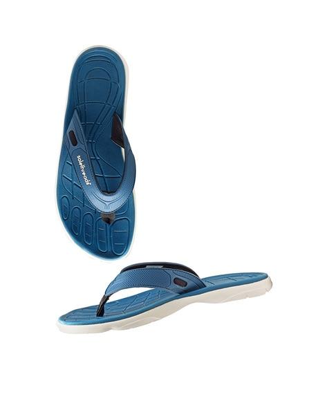 thong flip-flops with synthetic upper
