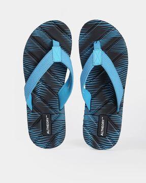 thong-strap flip-flops with cushioned footbed