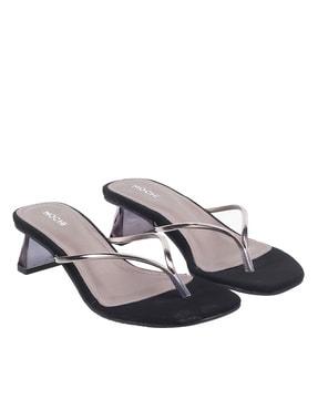 thong-strap chunky heeled sandals