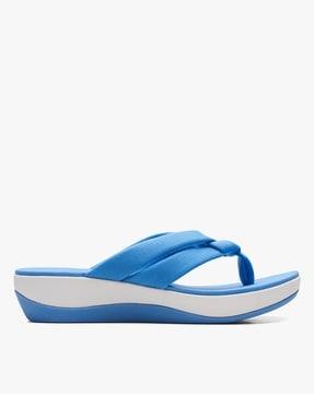 thong-strap flat sandals with knot accent