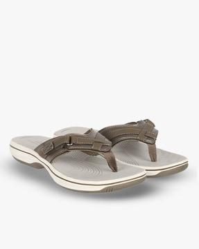 thong-strap flat-sandals with taping