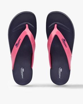 thong-strap flip-flops with brand print