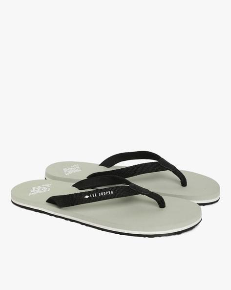 thong-strap flip-flops with brand print