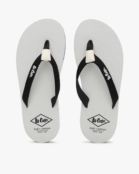 thong-strap flip-flops with branding