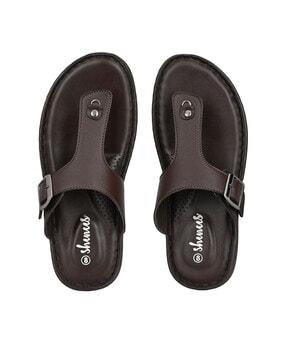 thong-strap flip-flops with buckle 